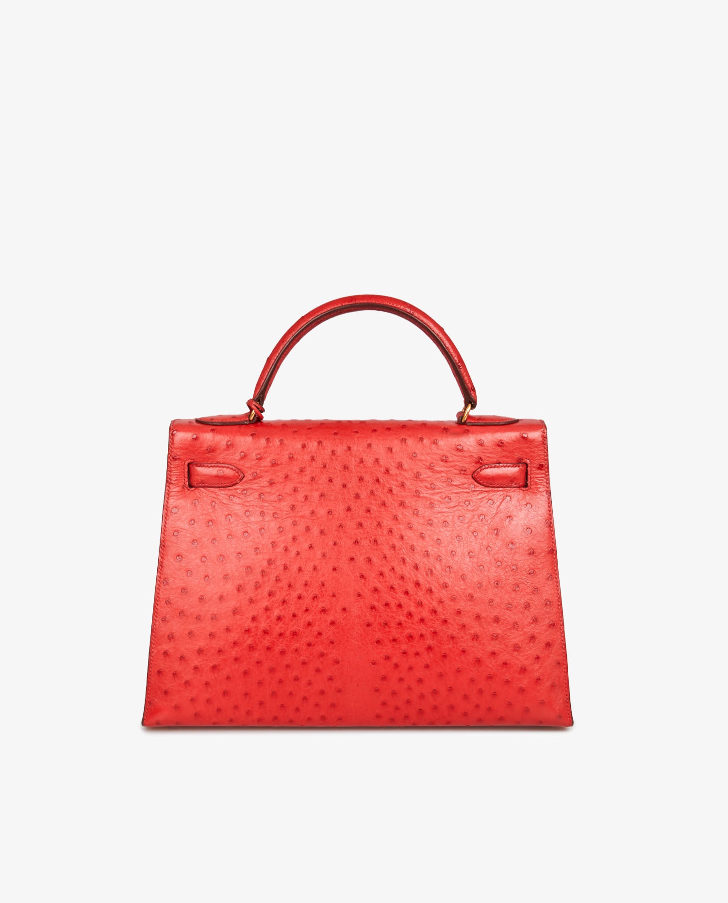 Kelly 32 Hermès autruche rouge – Image 5