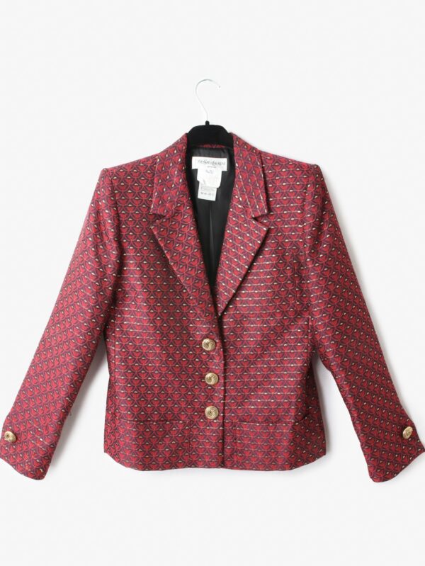 Vintage red and gold Yves Saint Laurent jacket