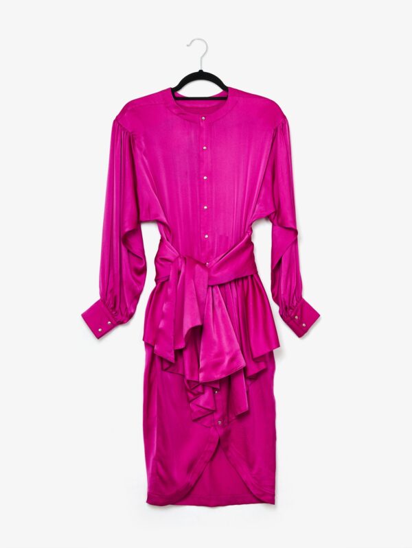 Robe Thierry Mugler soie fuschia