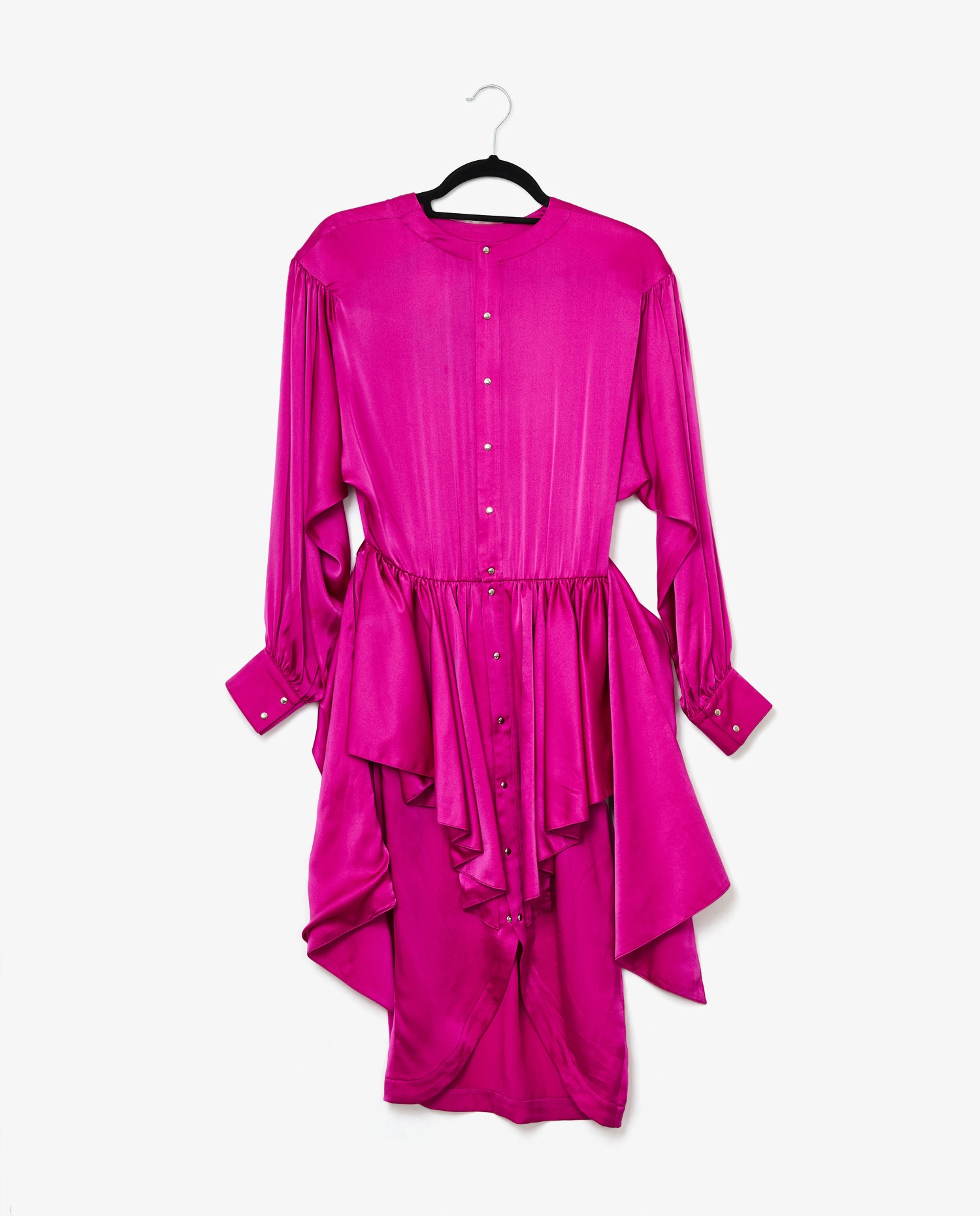 Robe Thierry Mugler soie fuschia – Image 3