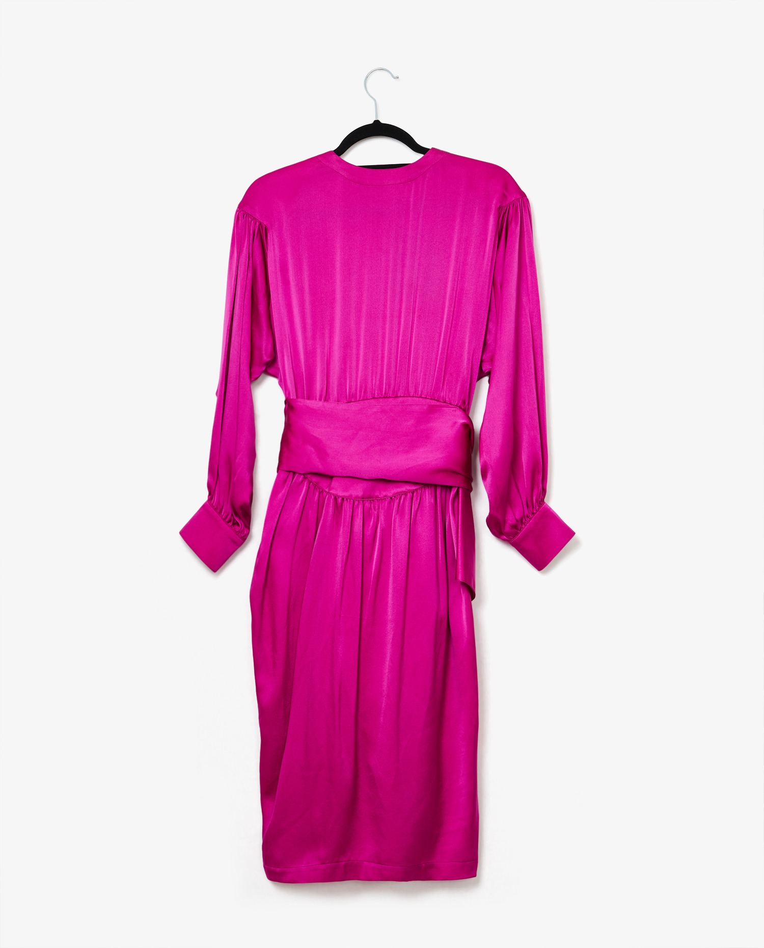 Robe Thierry Mugler soie fuschia – Image 2