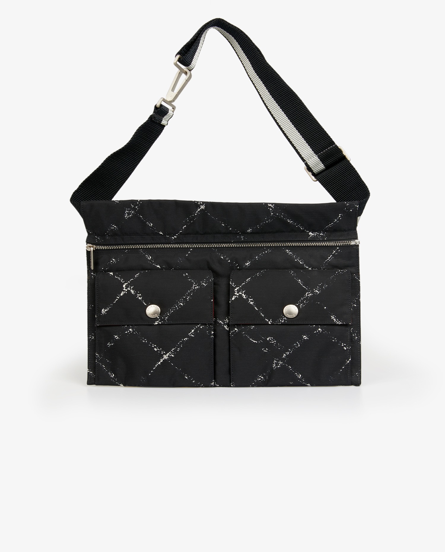 Chanel black canvas belt bag