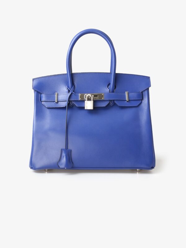Buy Birkin bag 30 calf Tadelakt electric blue