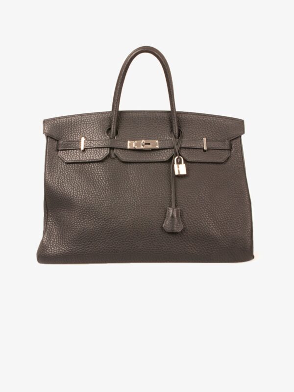 Acheter Birkin 40 Hermès cuir Fjord noir
