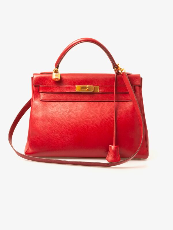 Buy Kelly 32 bag Hermès grained leather red casaque