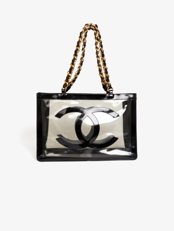 Sac Cabas Chanel transparent vintage vue dorsale