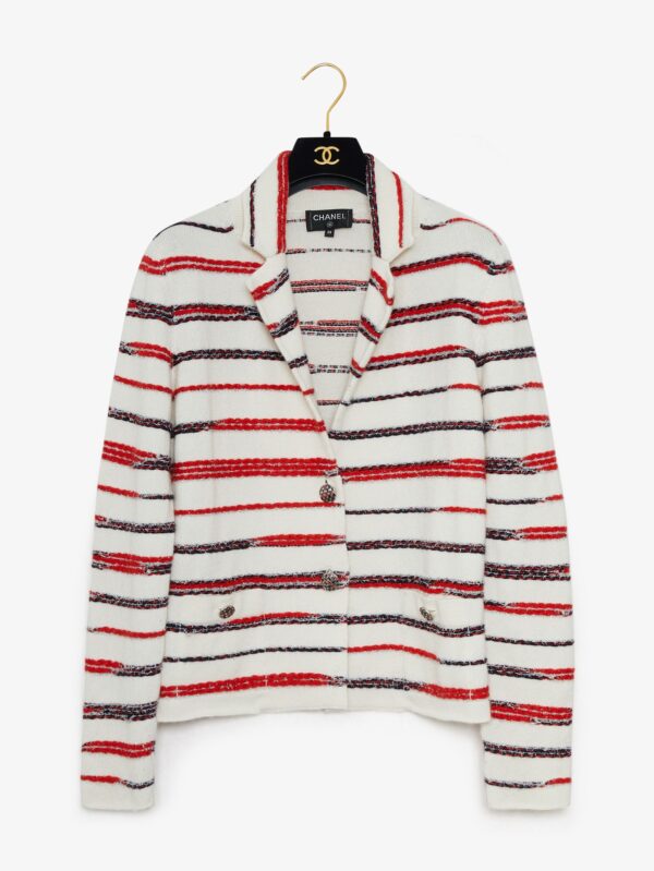 Veste gilet Chanel cachemire rayé