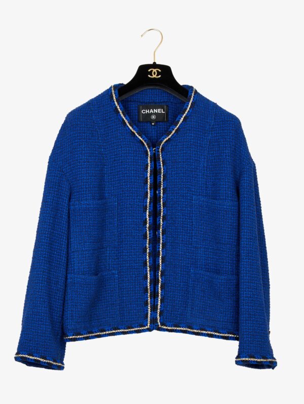 Veste Chanel tweed bleu