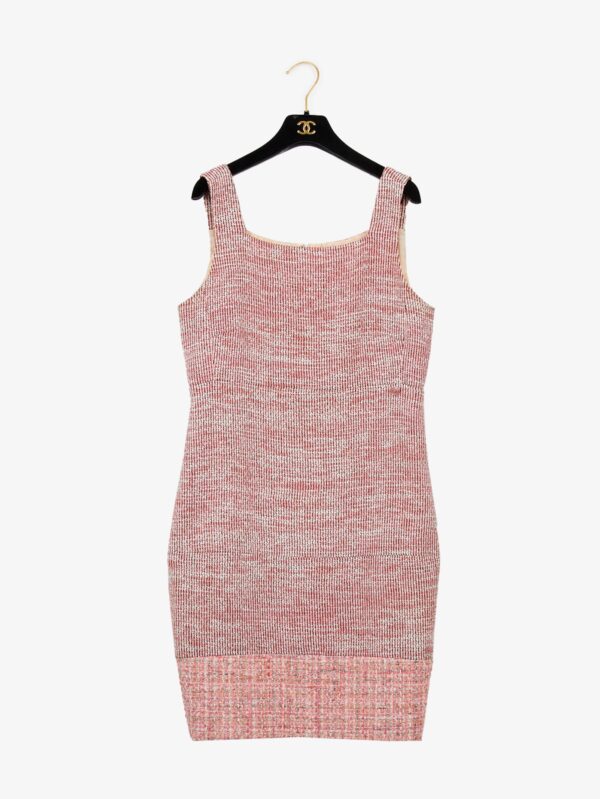 Robe Chanel tweed rose