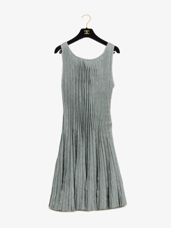 Robe Chanel cachemire verte