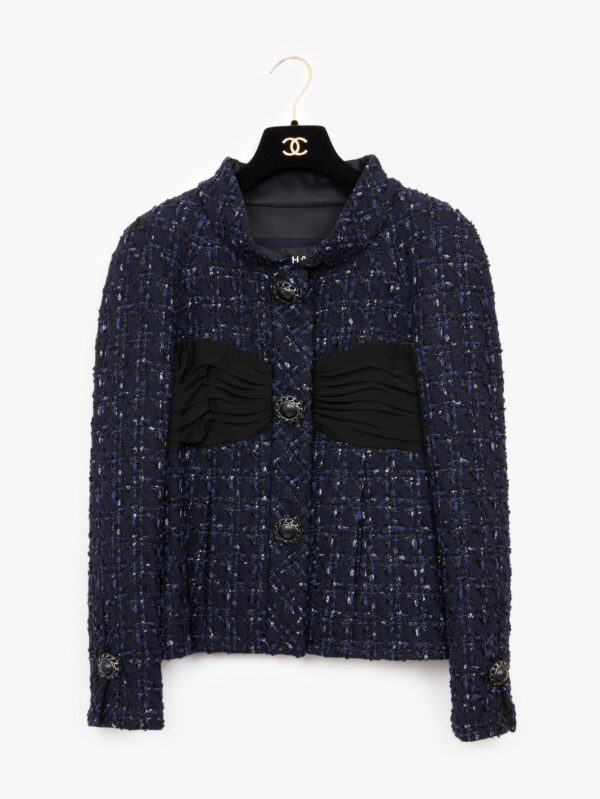 Veste Chanel tweed bleu marine