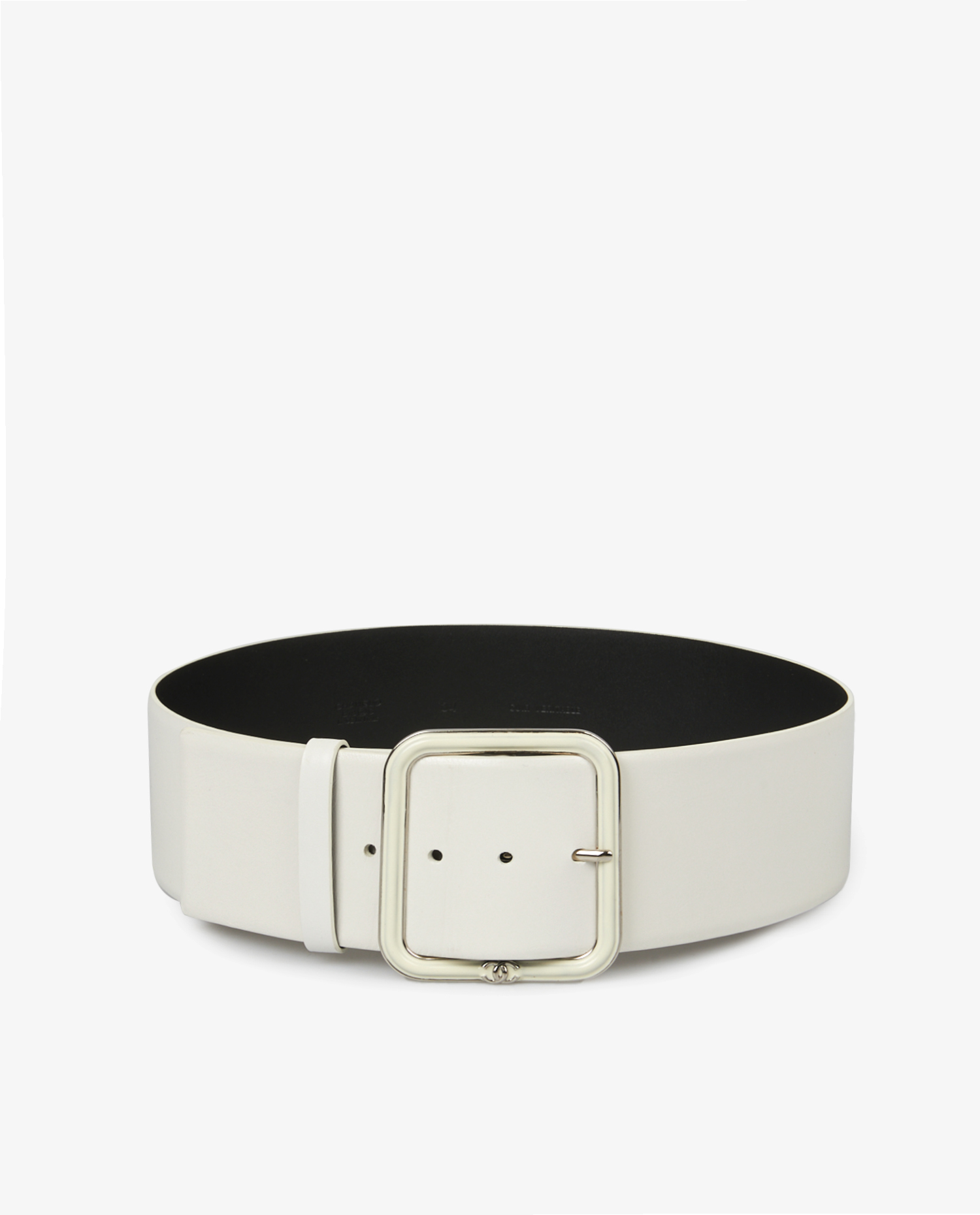 Ceinture Chanel cuir blanc