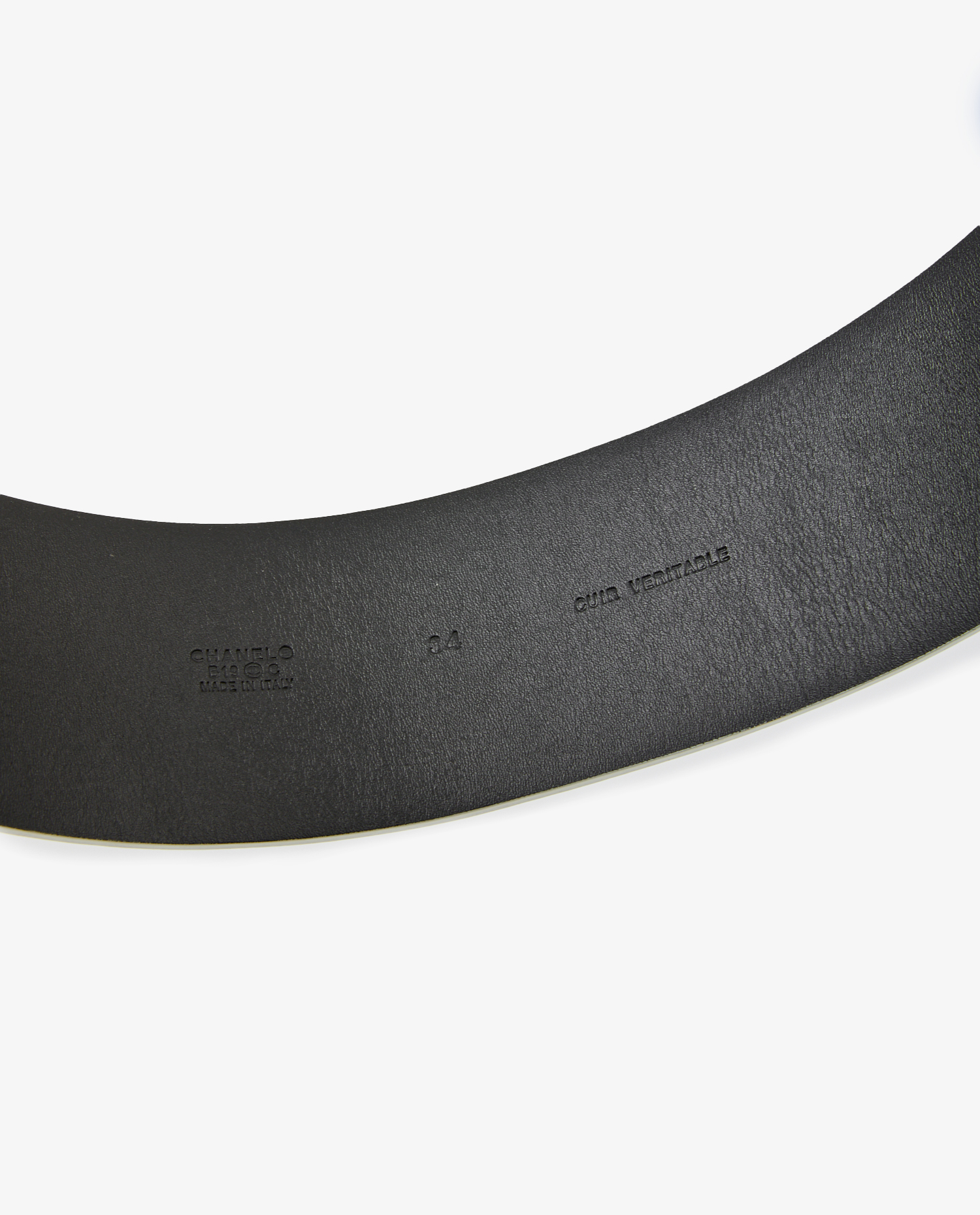 Ceinture Chanel cuir blanc – Image 3