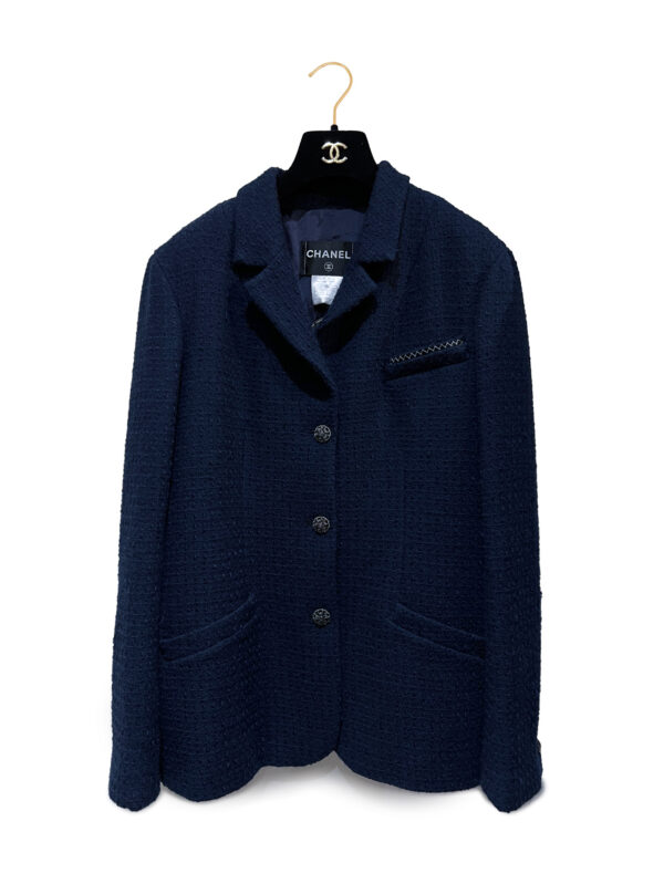 Veste Chanel tweed bleu marine