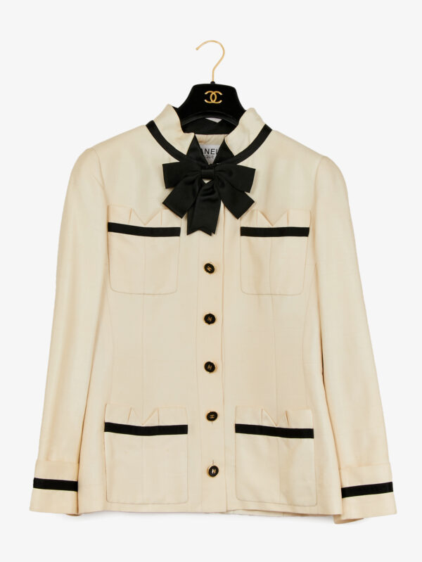 Veste Chanel vintage bicolore