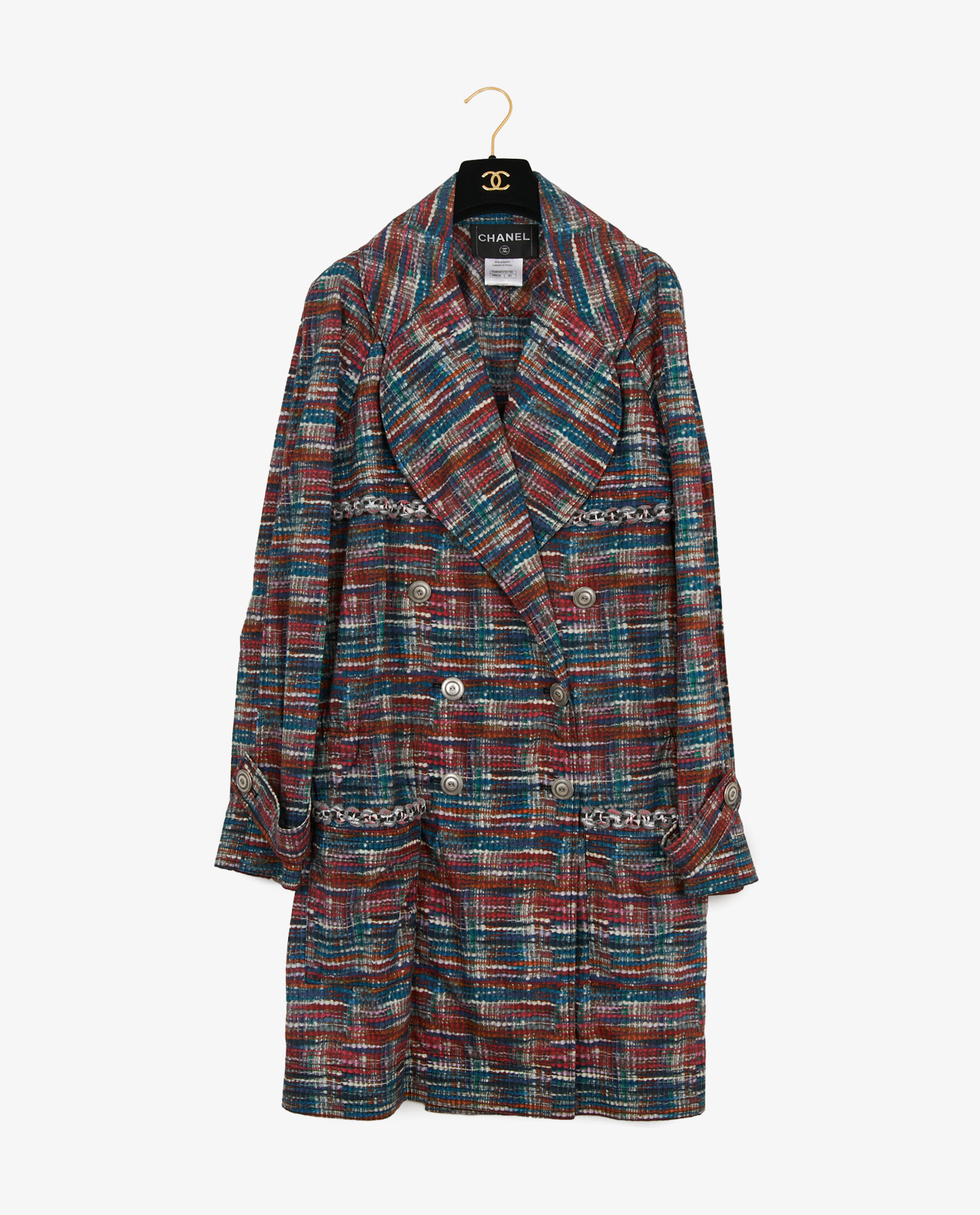 Multicolored Chanel raincoat