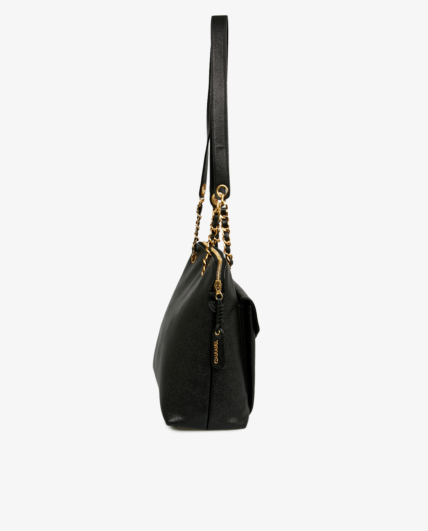Cabas Chanel vintage black grained leather - Image 3