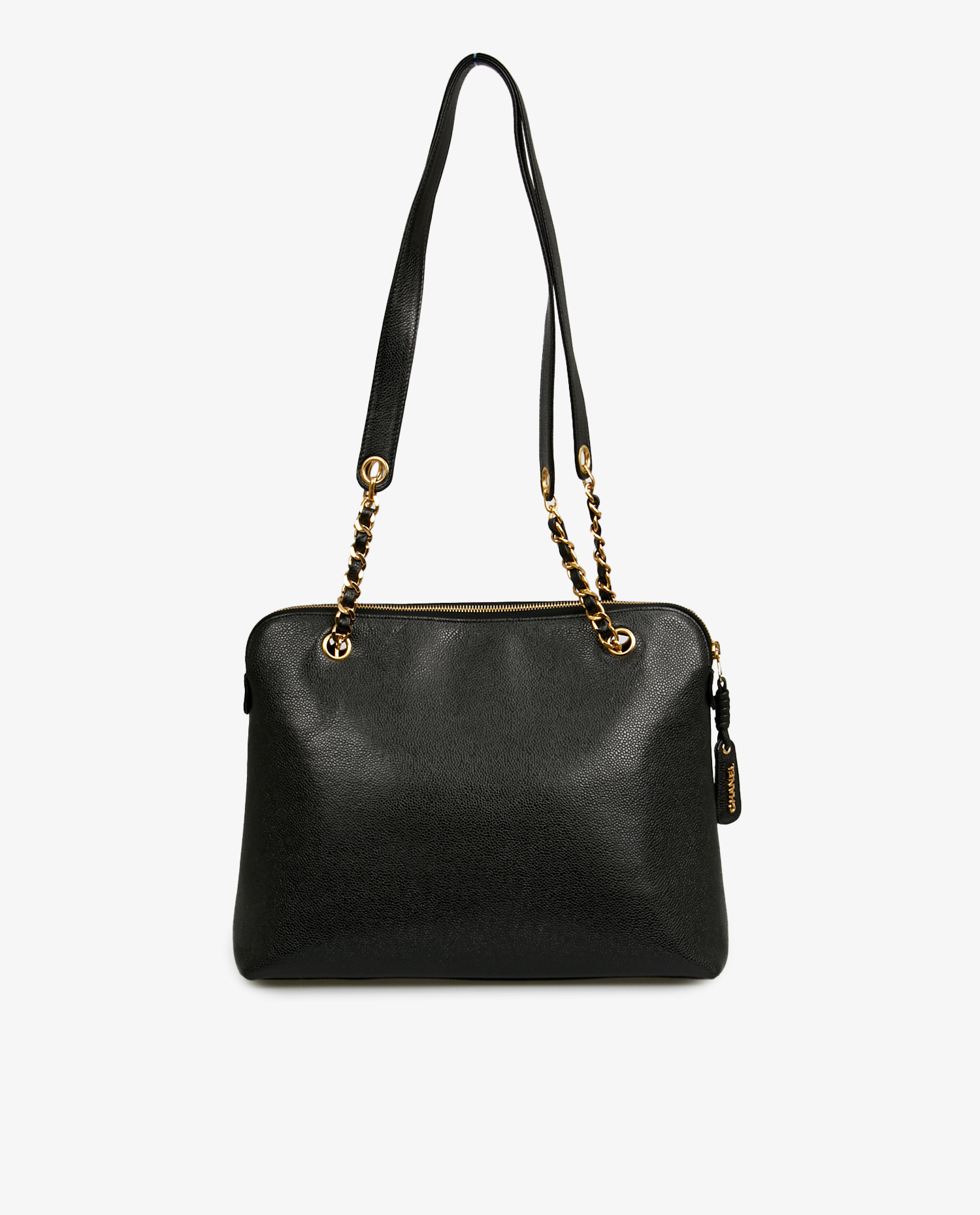 Cabas Chanel vintage black grained leather - Image 4