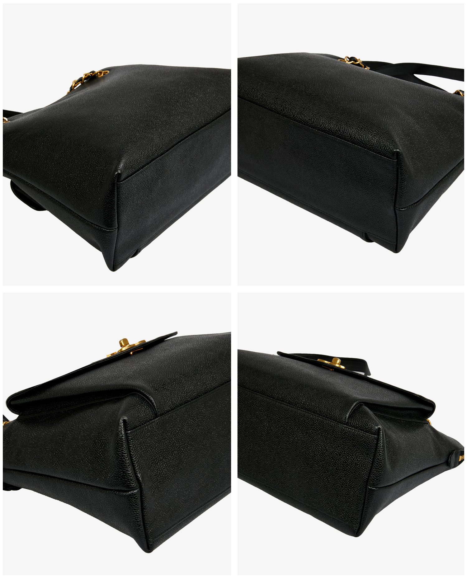 Cabas Chanel vintage black grained leather - Image 6