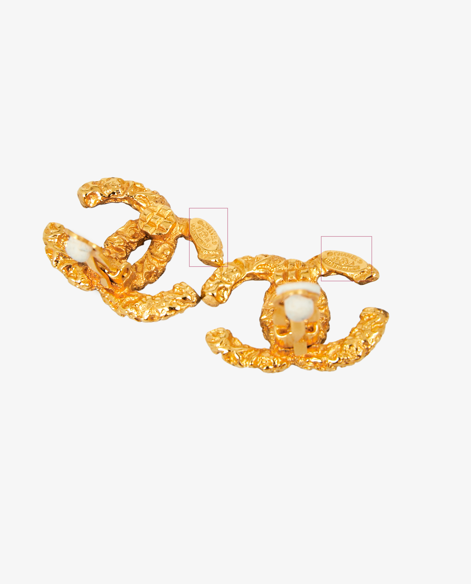 Clous CC Chanel vintage dorés – Image 3