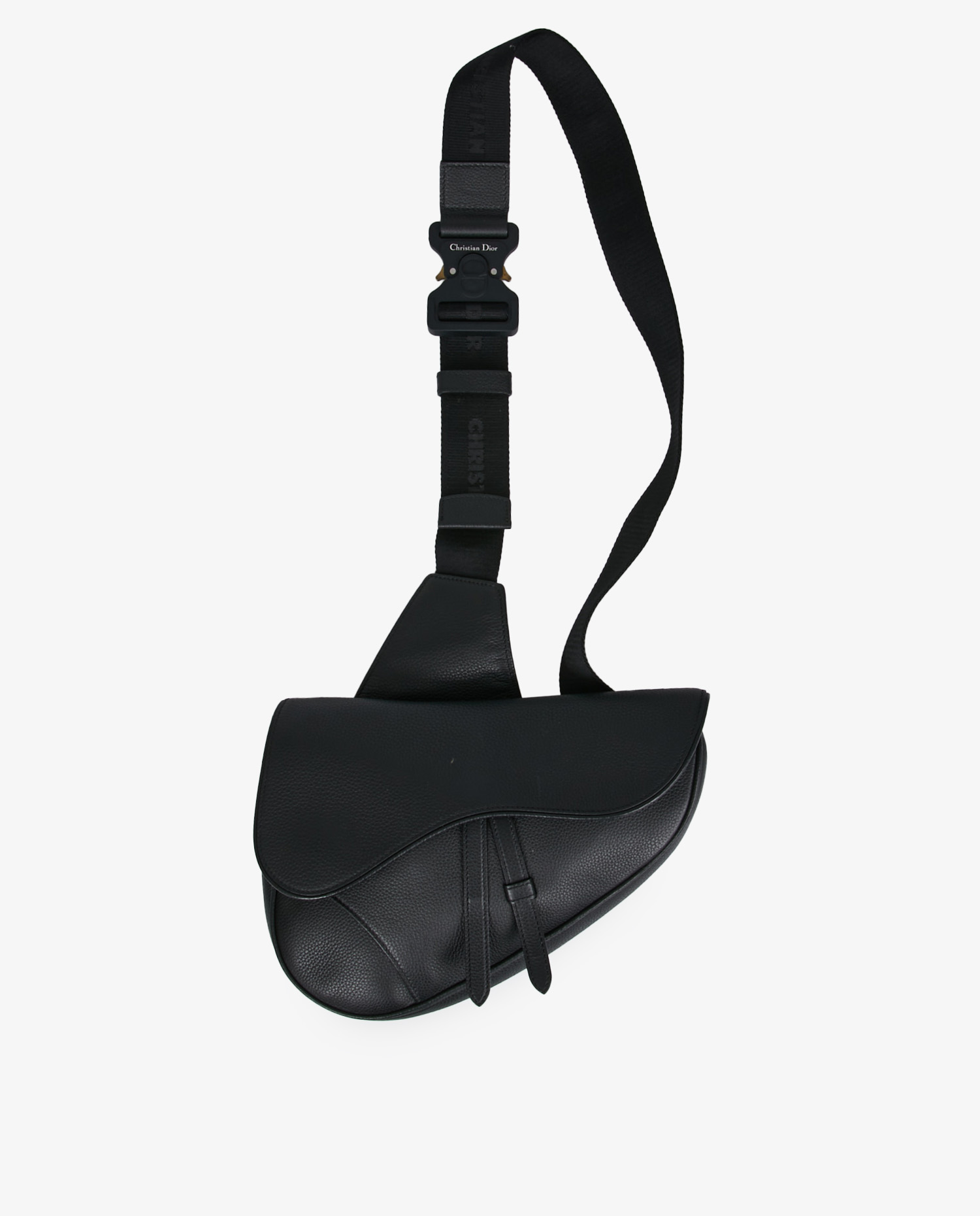 Sac Saddle Dior PM cuir grainé noir