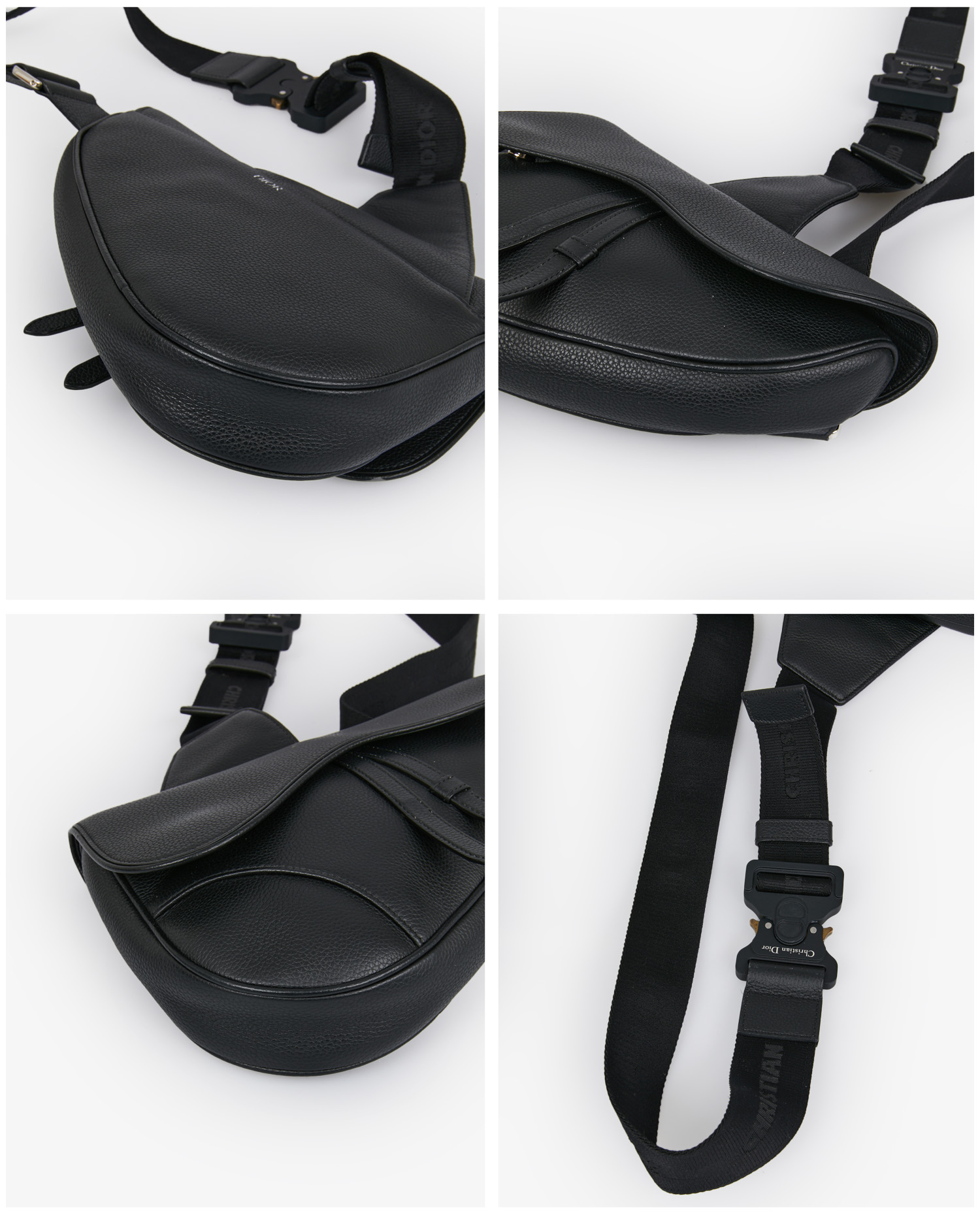 Sac Saddle Dior PM cuir grainé noir – Image 5