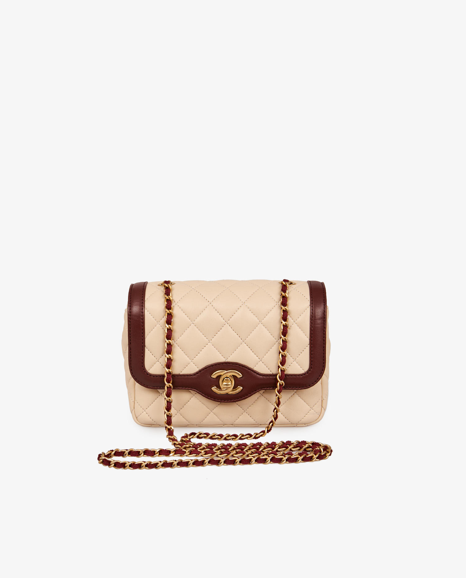 Chanel two-tone lambskin leather mini bag