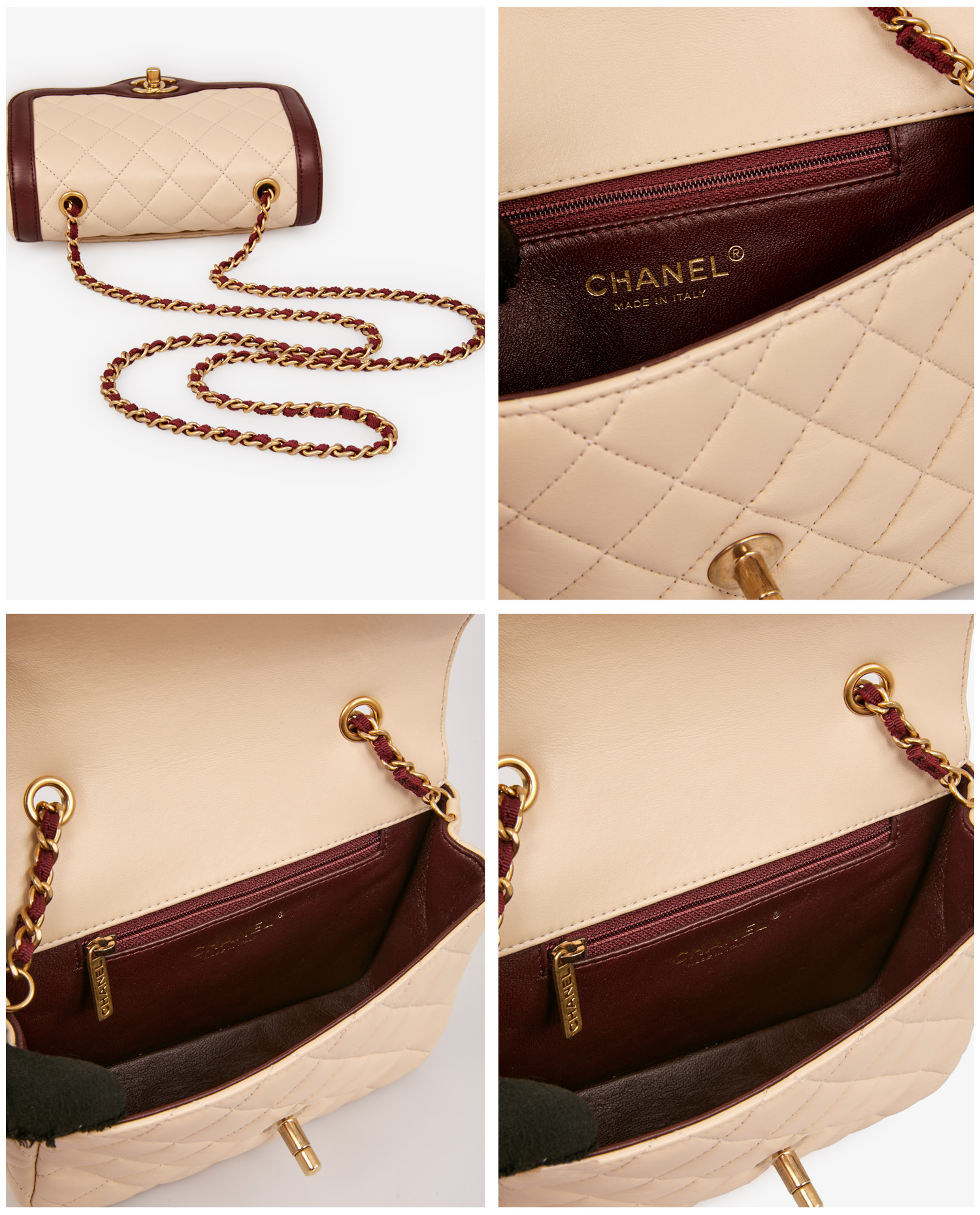 Chanel two-tone lambskin leather mini bag - Image 7