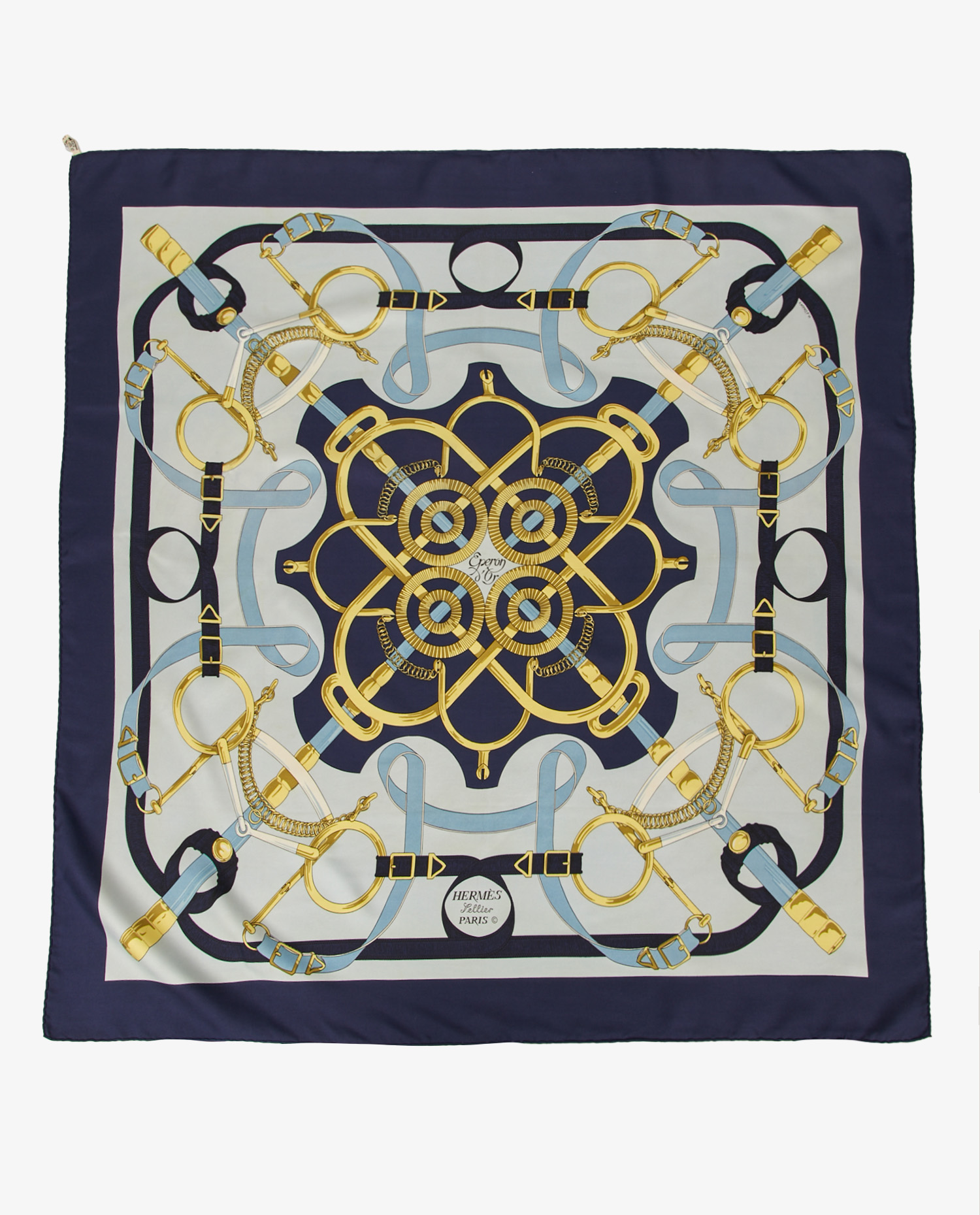 Hermès "Golden Spur" silk square