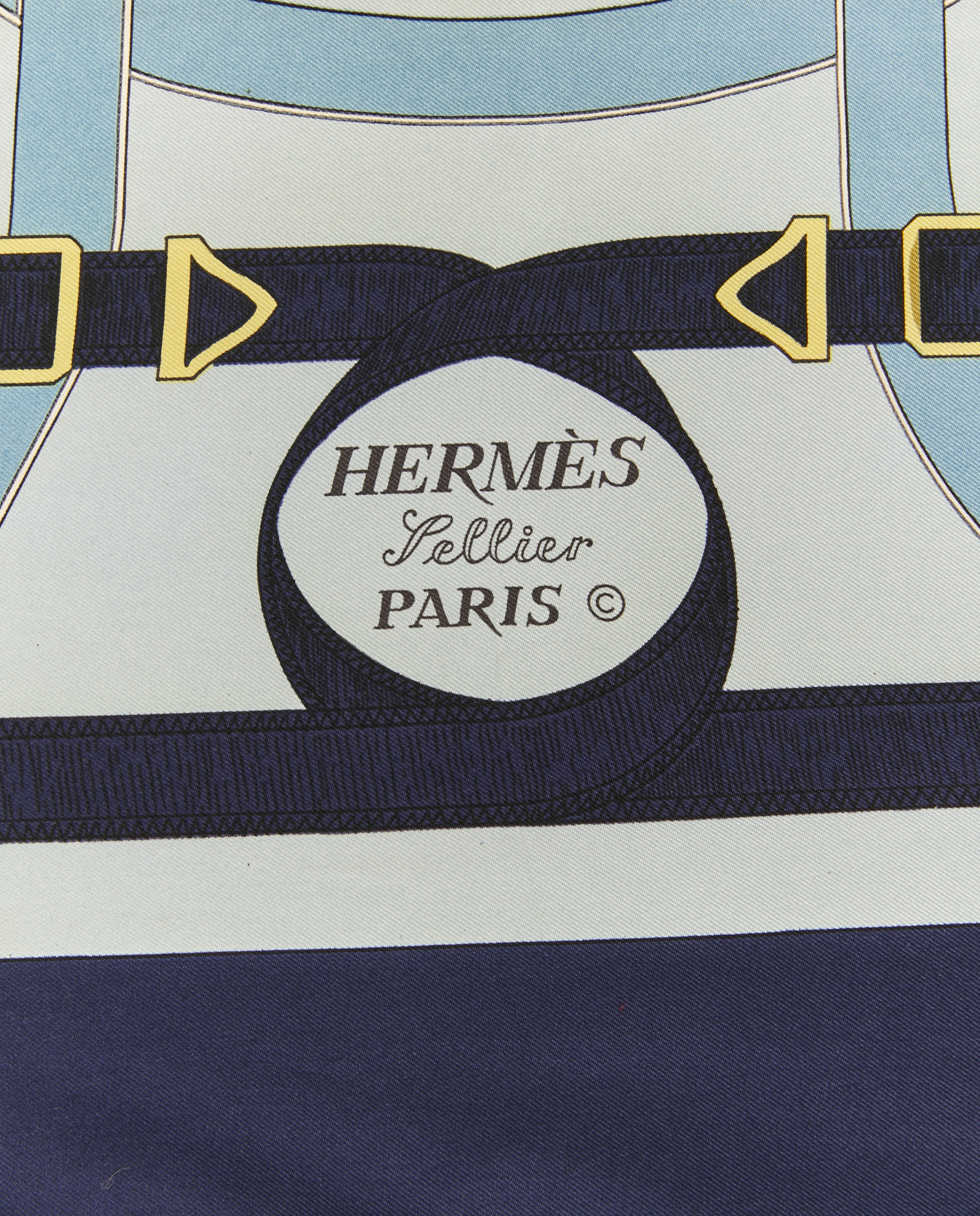Hermès "Golden Spur" silk square - Image 2