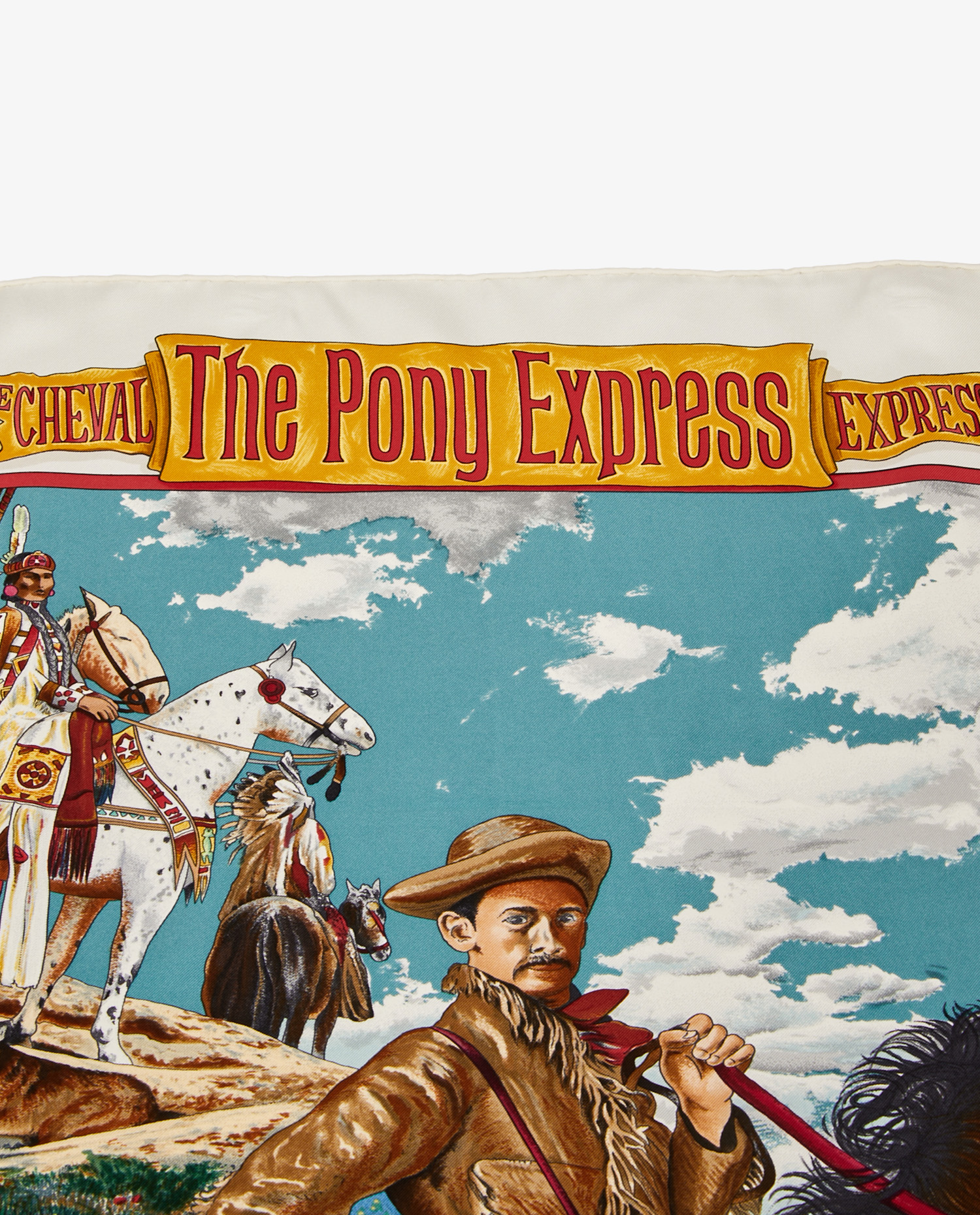 Carré Hermès soie "The Pony Express" – Image 2