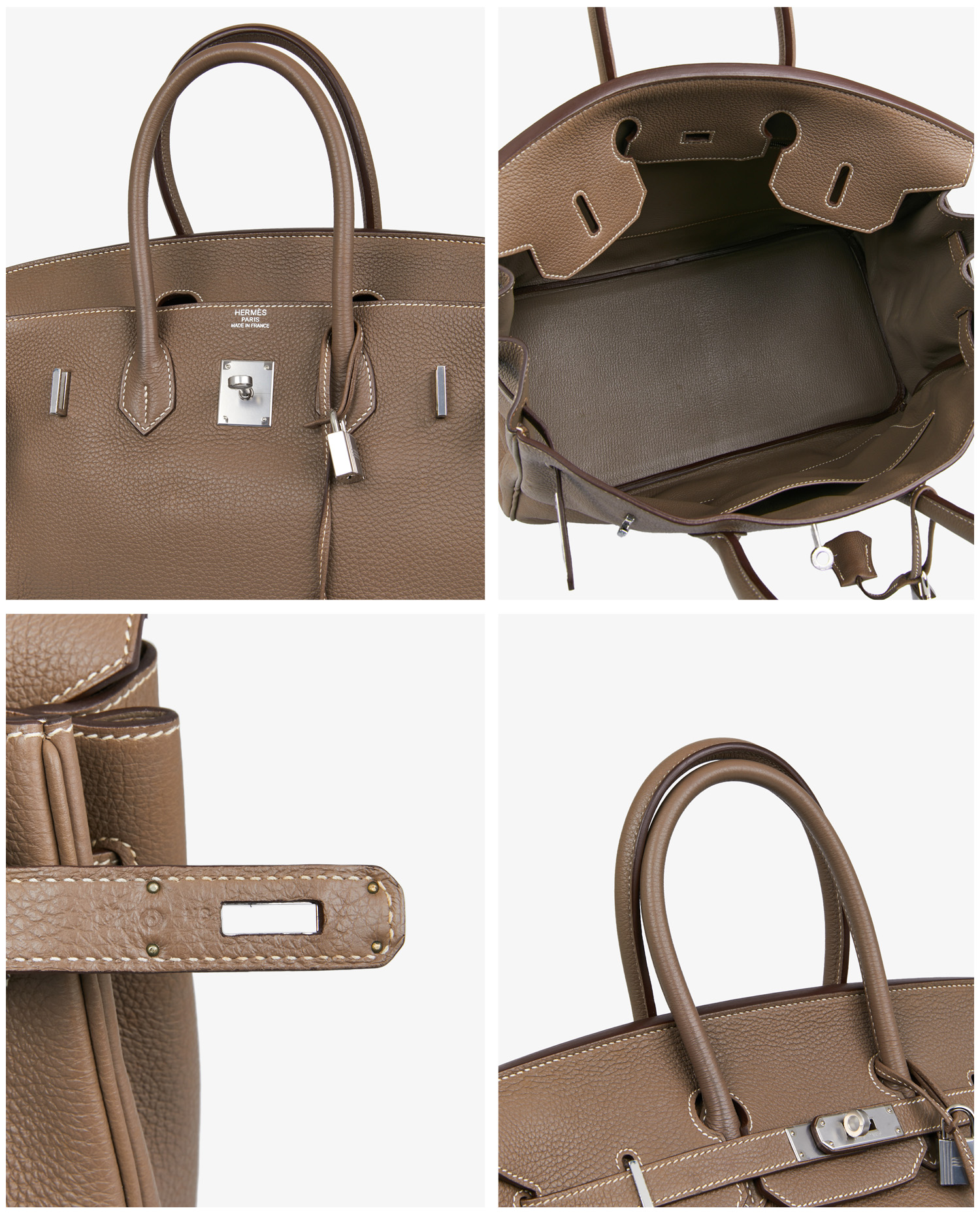 Birkin 35 togo etoupe Hermès palladium - Image 7
