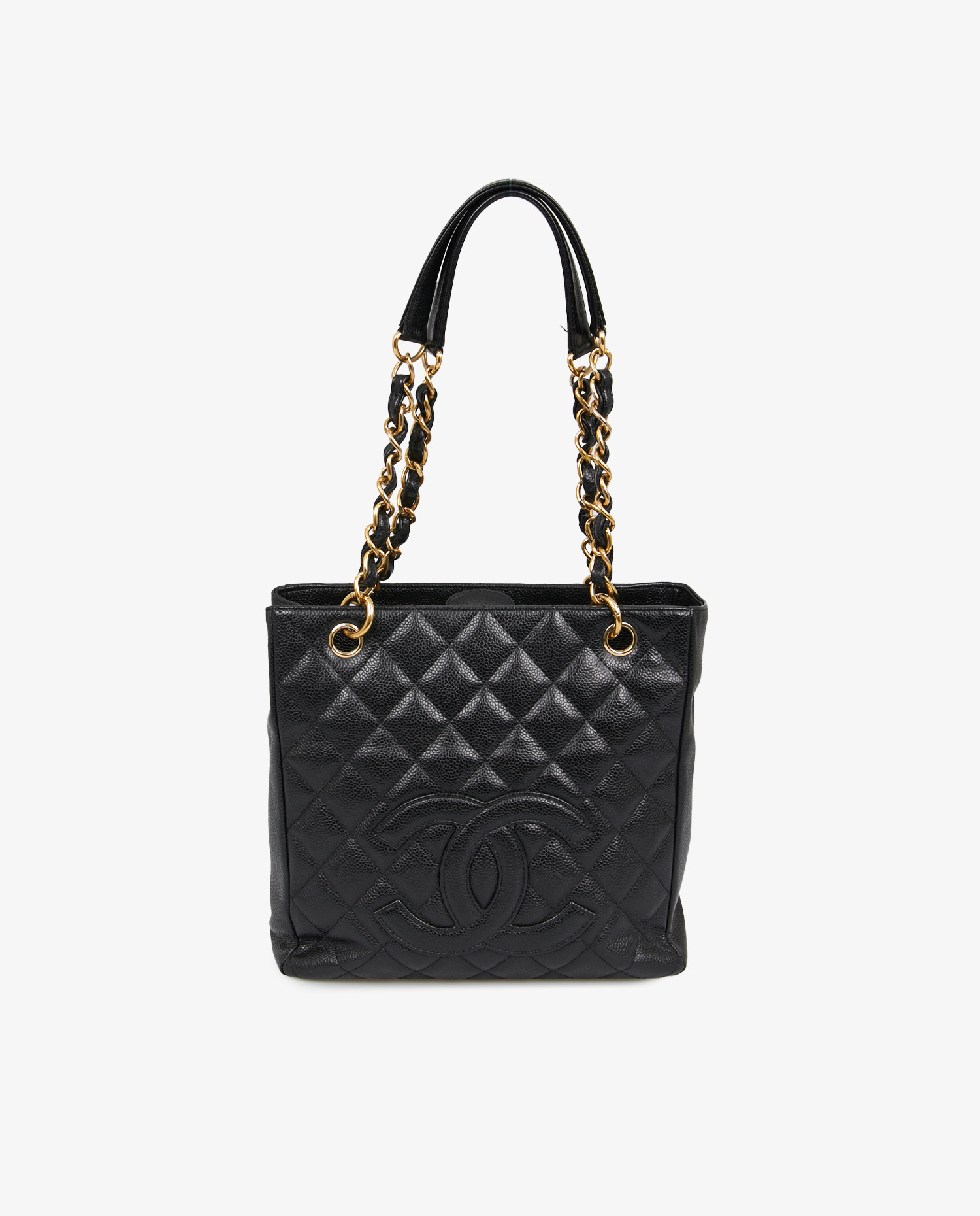Cabas vintage Chanel bag caviar leather shoulder bag
