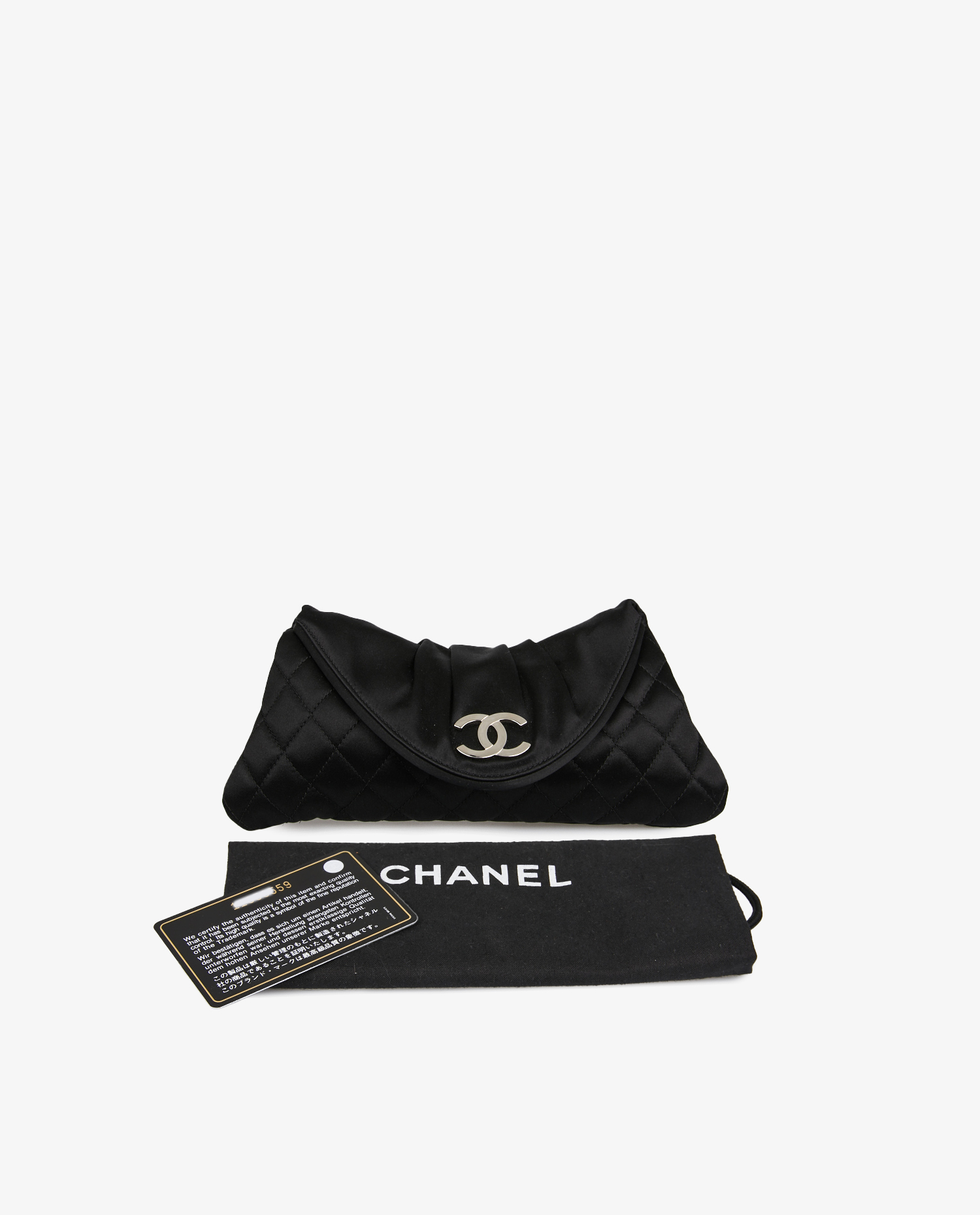 Pochette du soir Chanel satin noir – Image 7