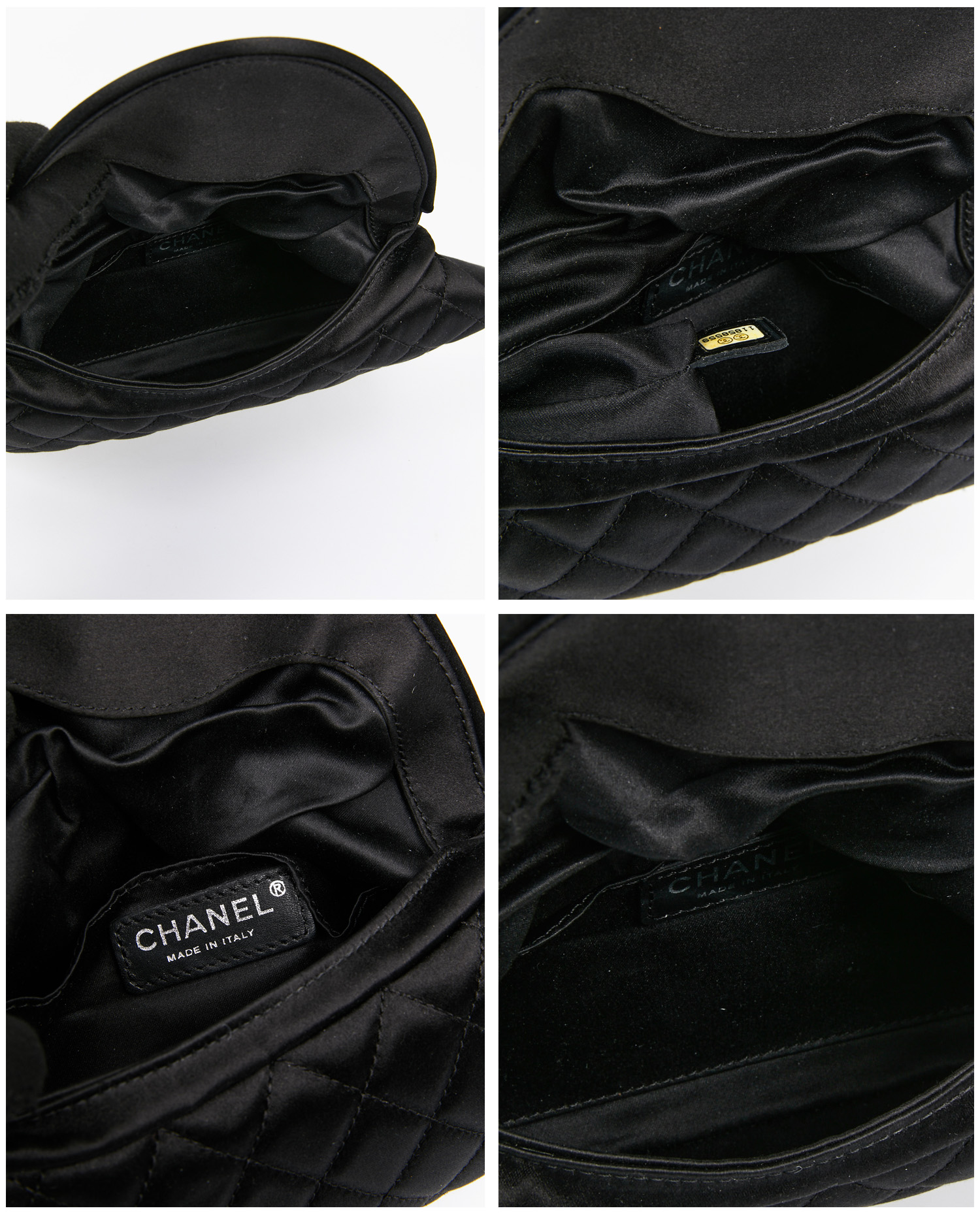 Pochette du soir Chanel satin noir – Image 8