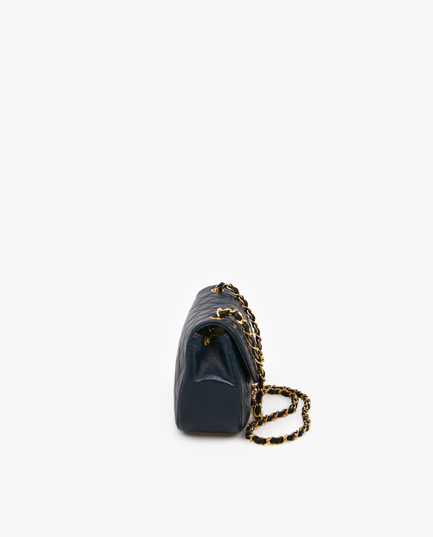 Chanel half-moon shoulder bag navy blue - Image 3