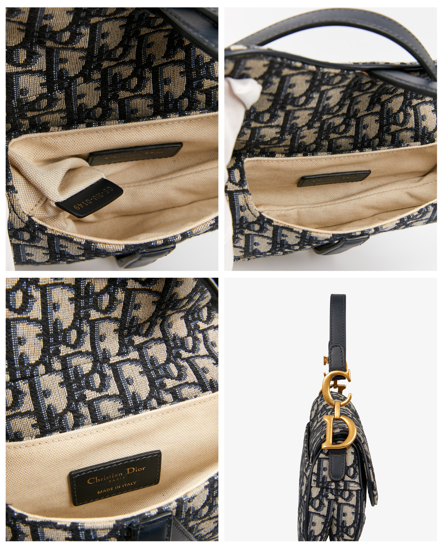 Sac Saddle Mini toile oblique bleue – Image 6