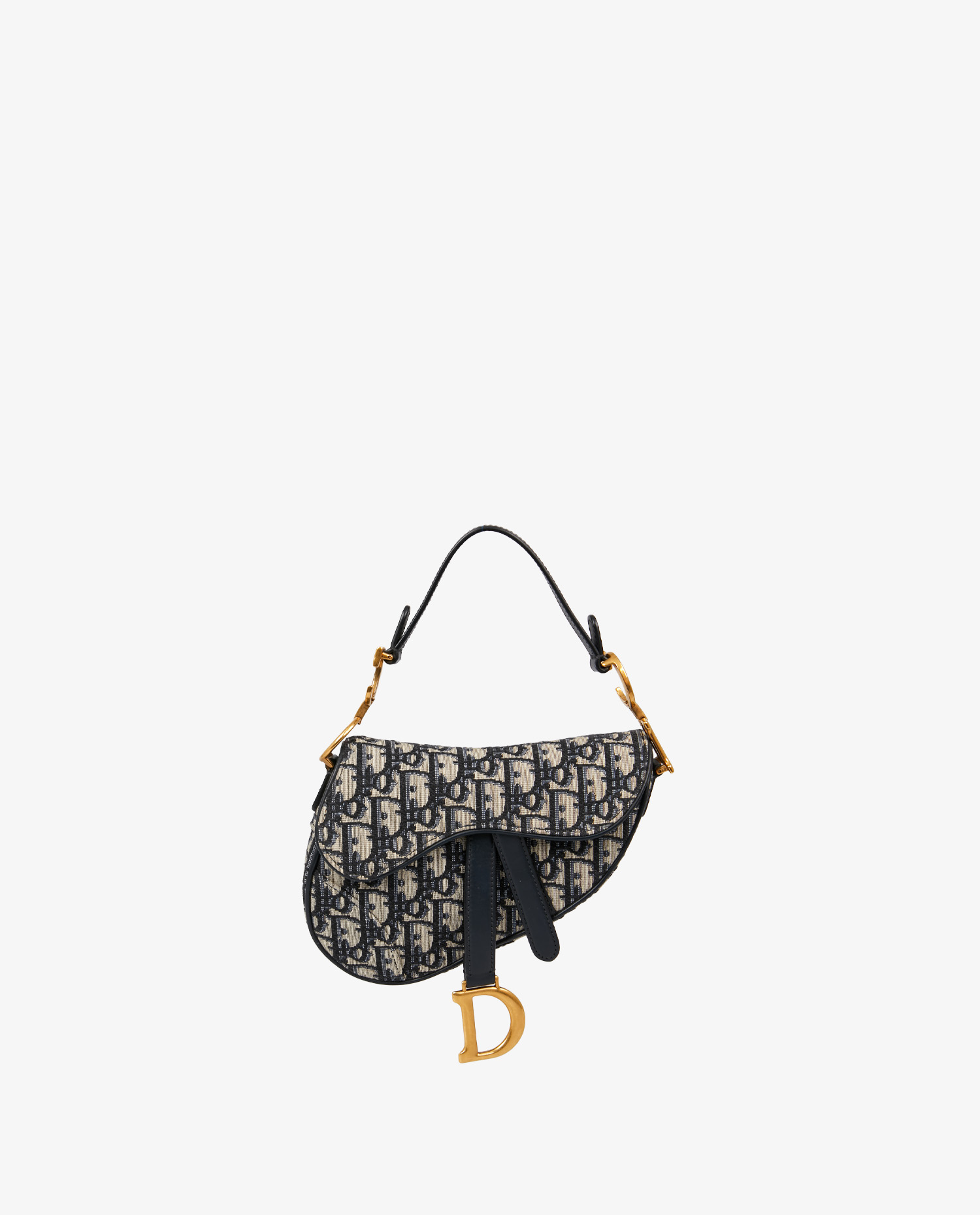 Sac Saddle Mini toile oblique bleue