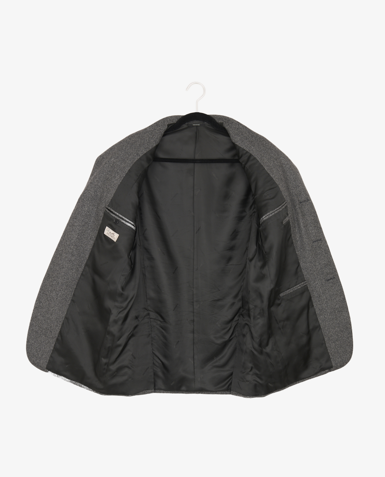 Grey cashmere Hermès jacket - Image 3