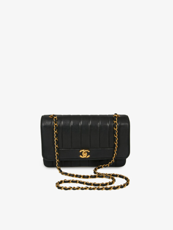 Sac Mademoselle Chanel cuir agneau noir