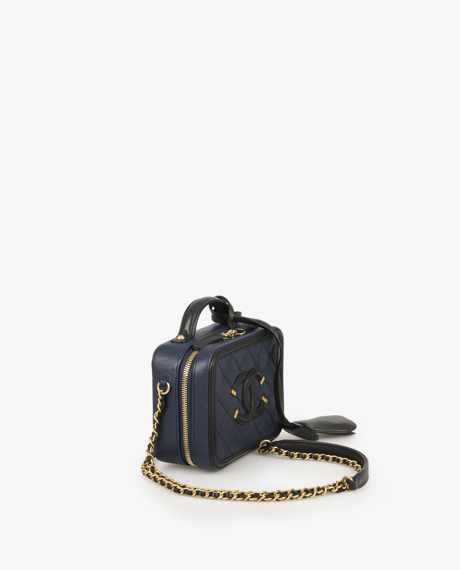 Chanel two-tone grained leather vanity bag - Image 2