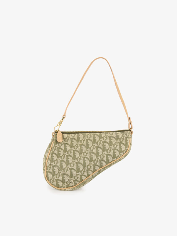 Mini Saddle Dior vintage Monogram vert
