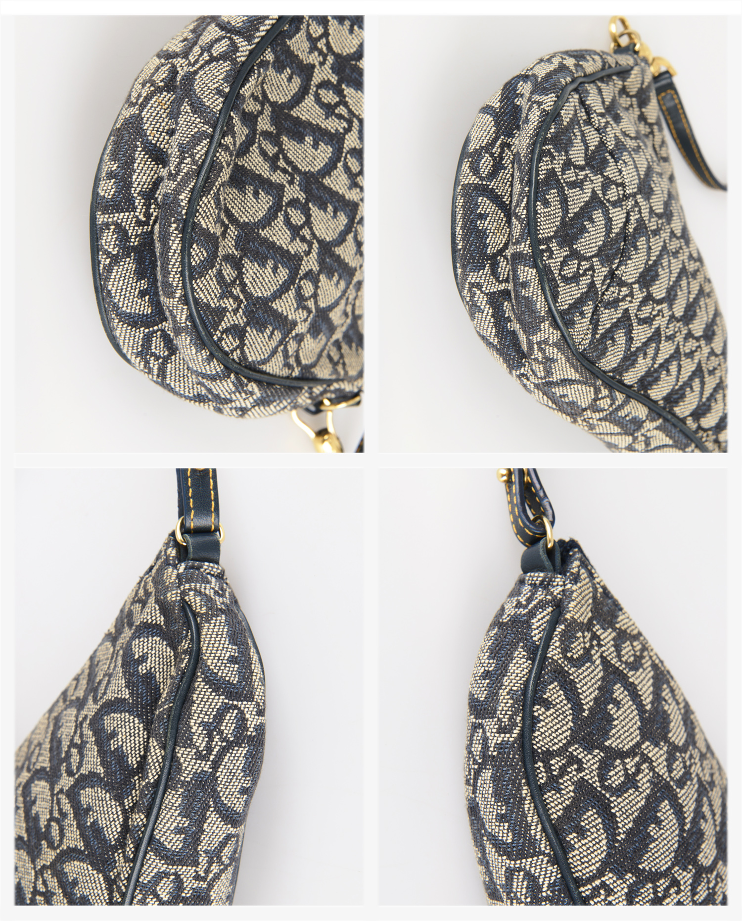 Saddle vintage Christian Dior Monogram bleu – Image 5