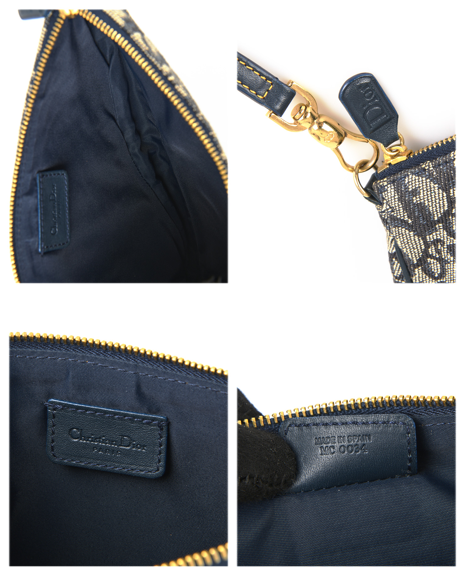 Saddle vintage Christian Dior Monogram bleu – Image 6