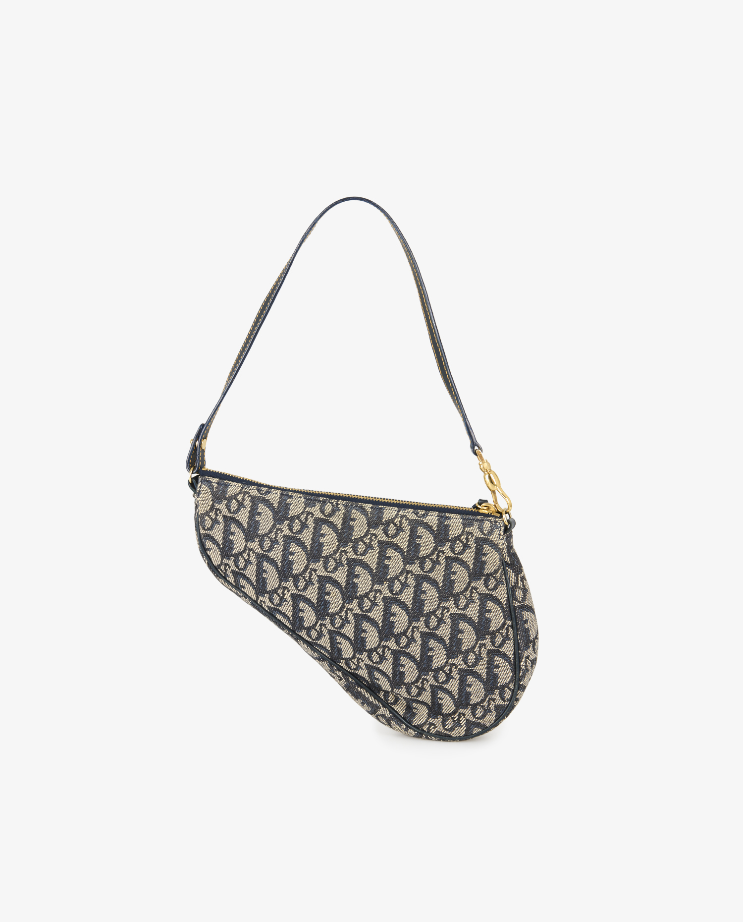 Saddle vintage Christian Dior Monogram bleu – Image 4