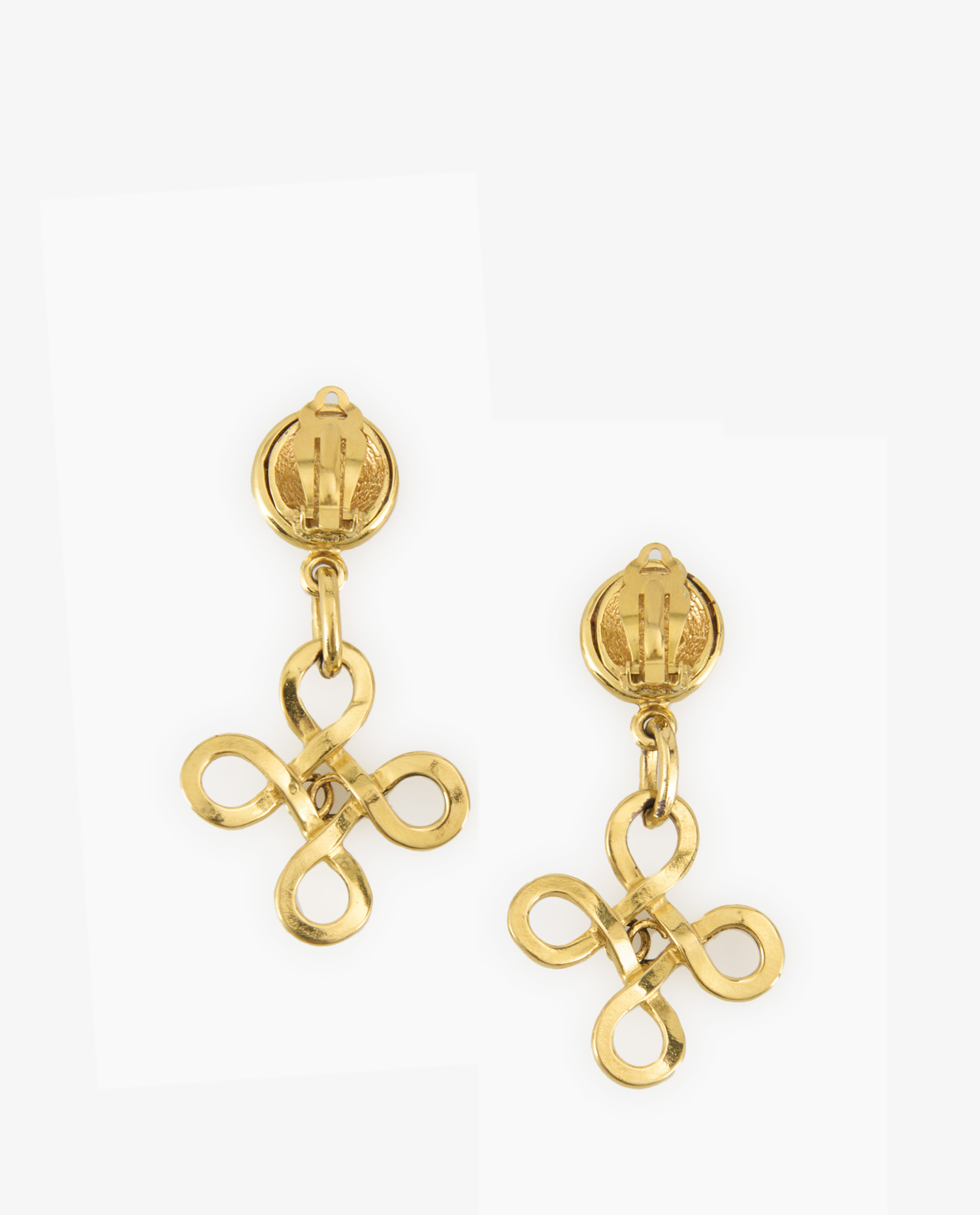 Chanel gold clips vintage pendants - Image 2
