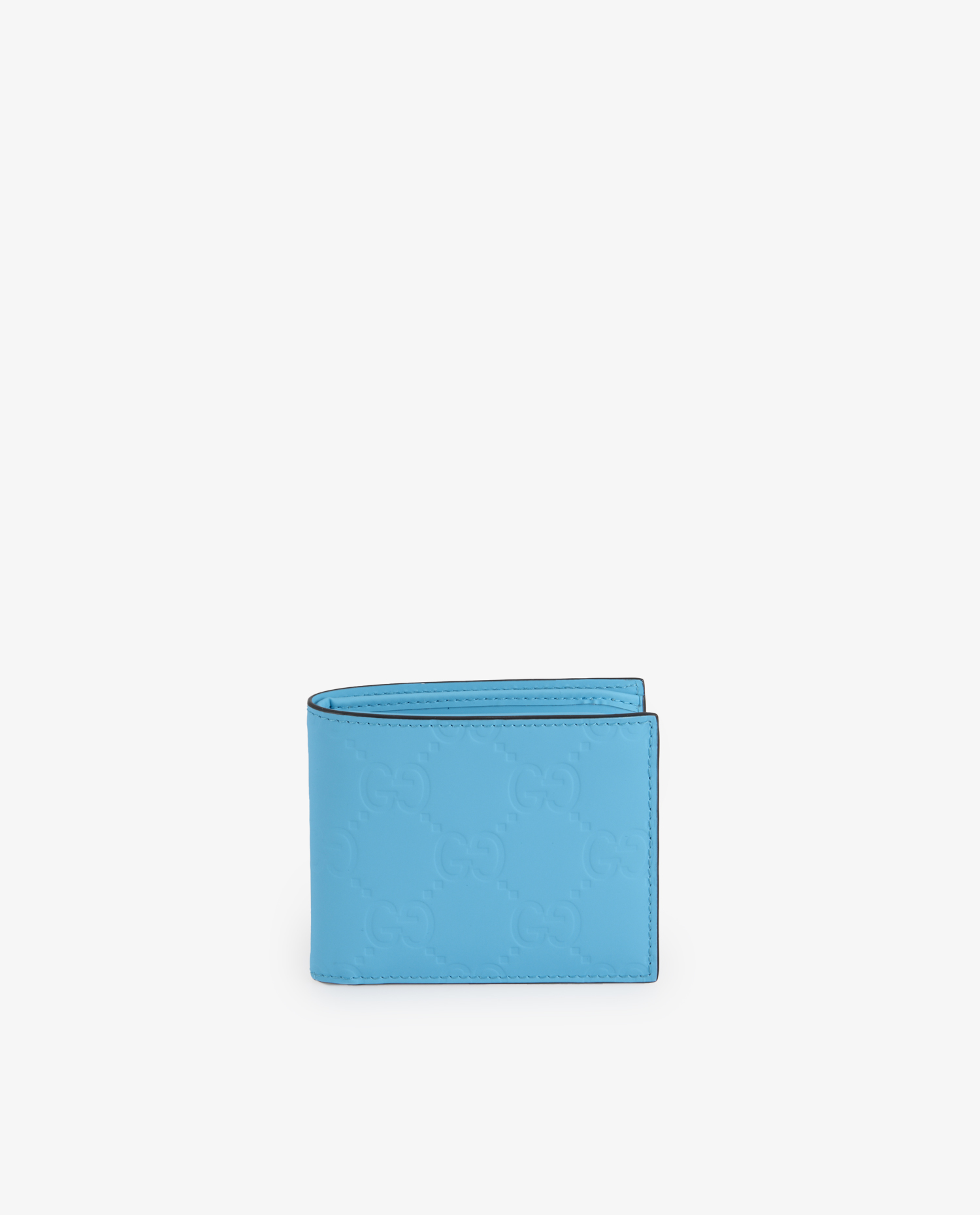 Portefeuille Gucci "Rubber Effect" bleu ciel