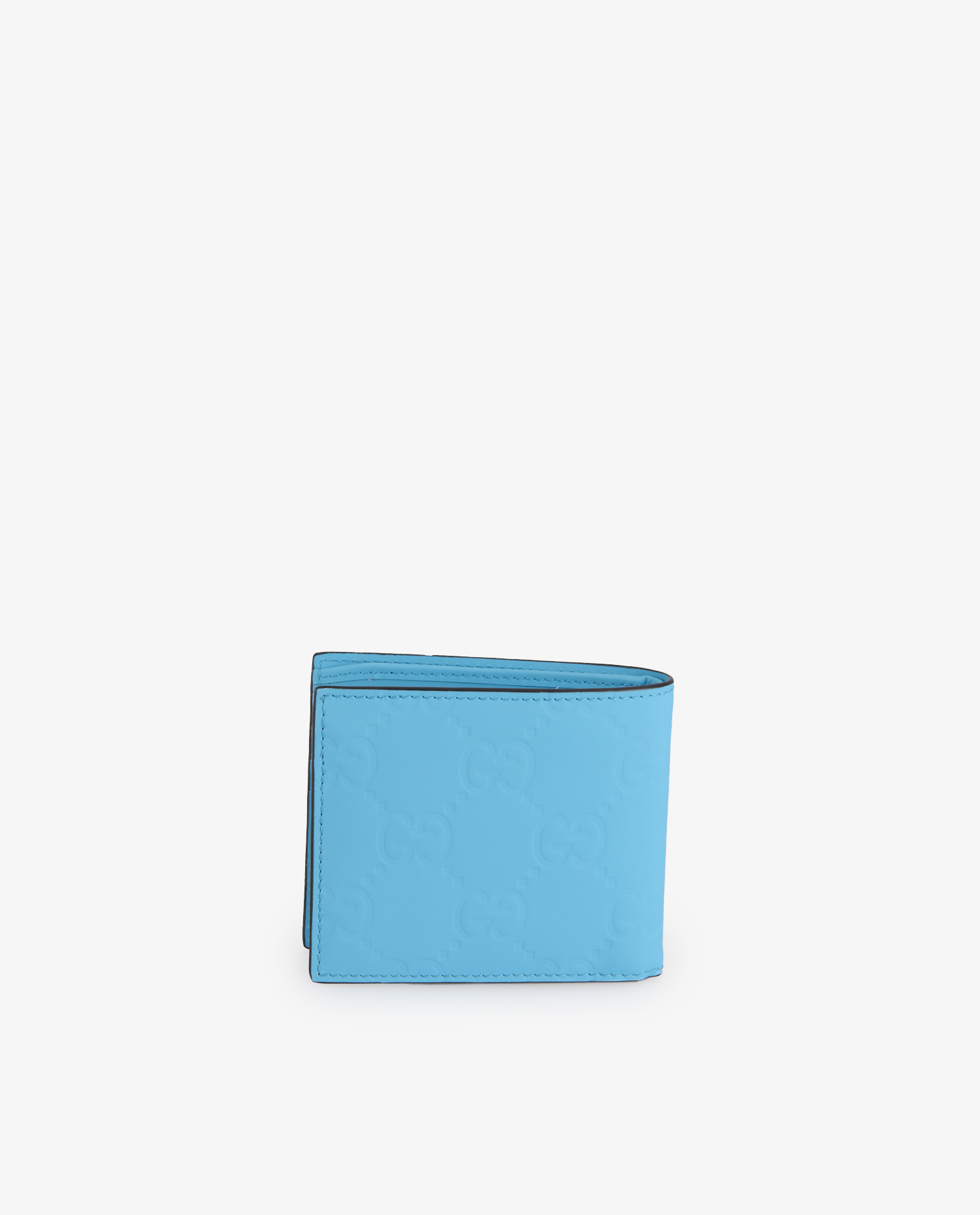 Portefeuille Gucci "Rubber Effect" bleu ciel – Image 4