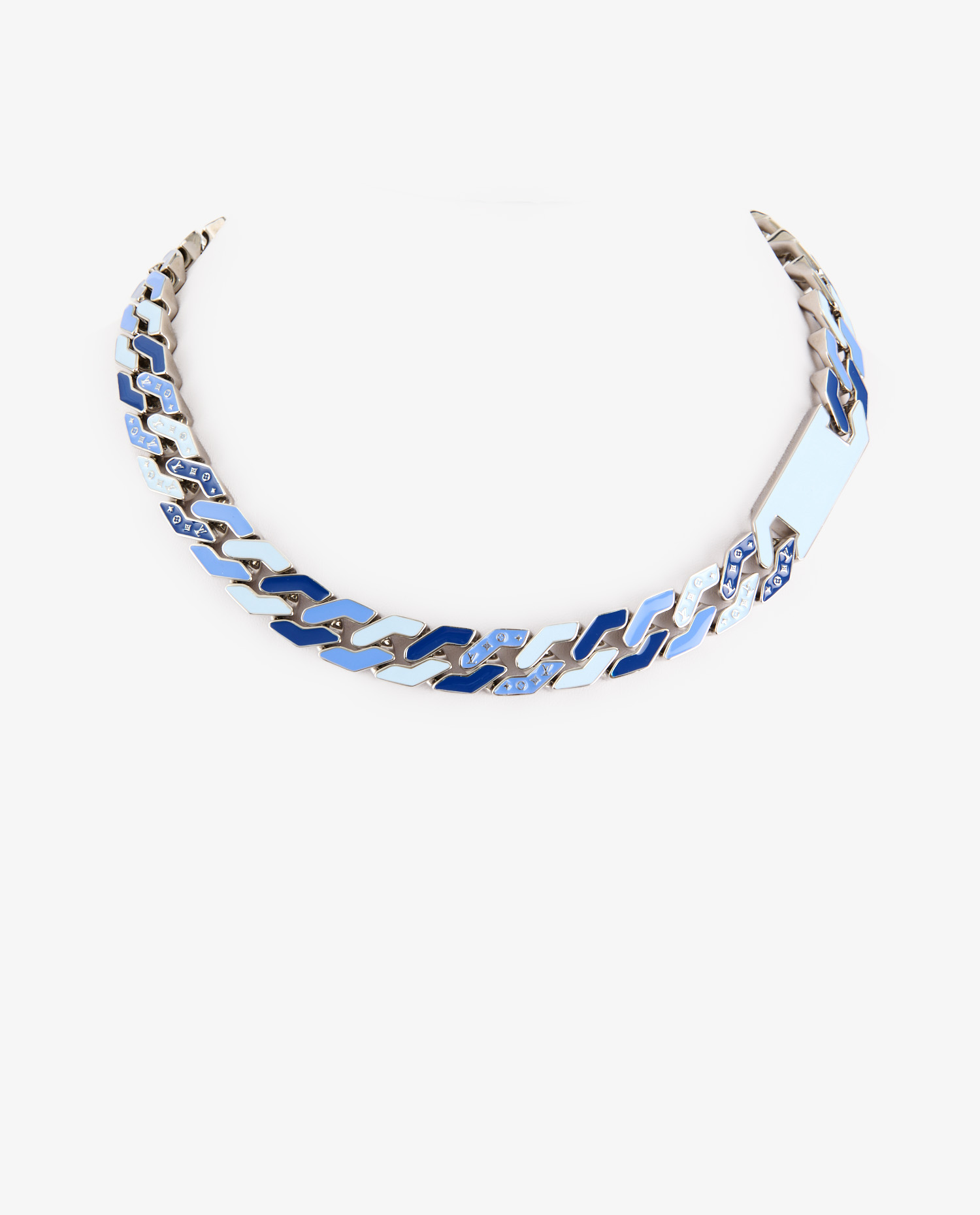 Louis Vuitton silver cuban chain necklace - Image 2