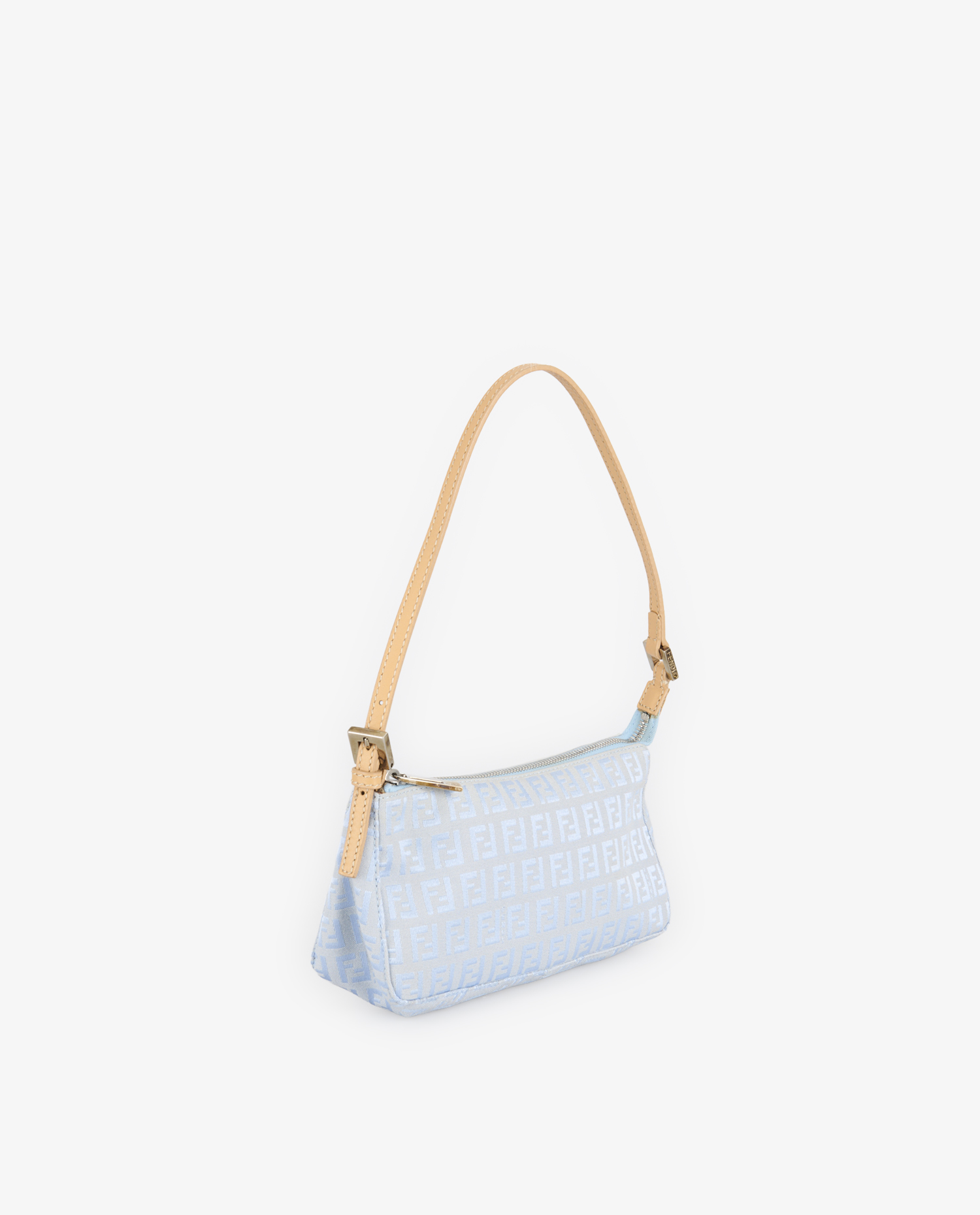 Sac pochette Fendi toile bleu ciel – Image 2